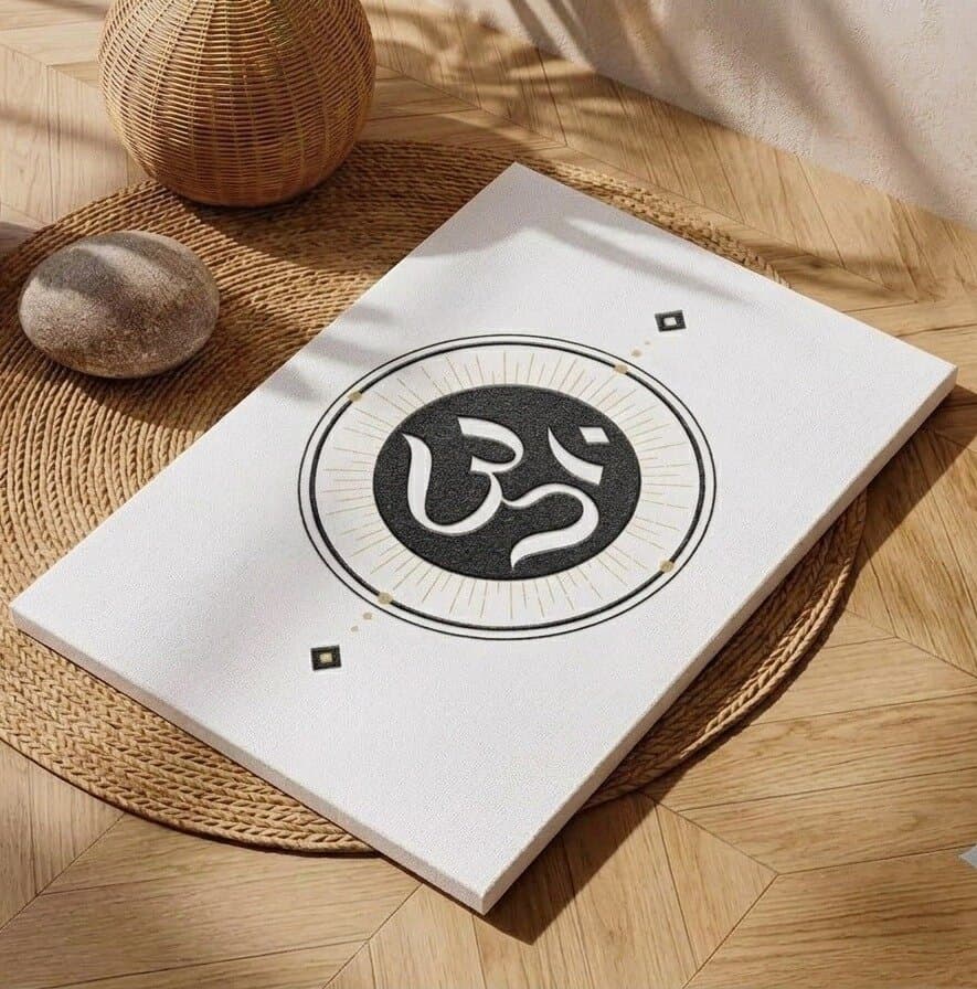 Sacred Om — handmade textured wall art